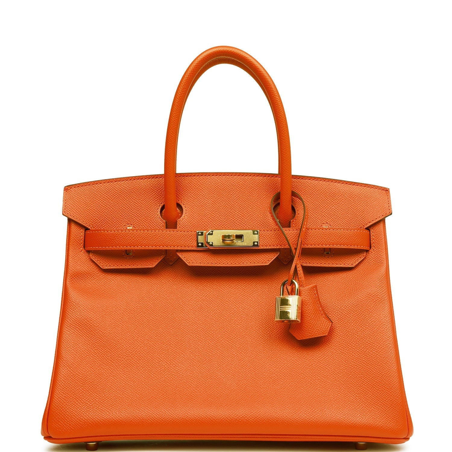Hermes Birkin Feu Epsom Hardware Handbag Gold Travel Bag For Ki