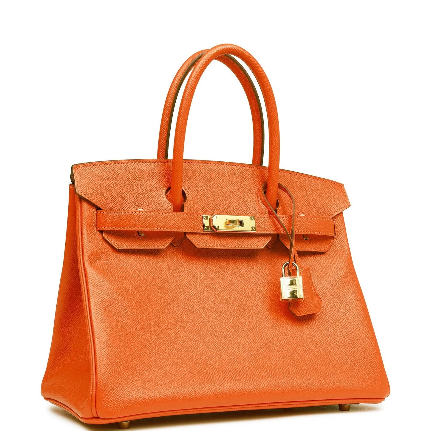 Hermes Birkin Feu Epsom Hardware Handbag Gold Travel Bag