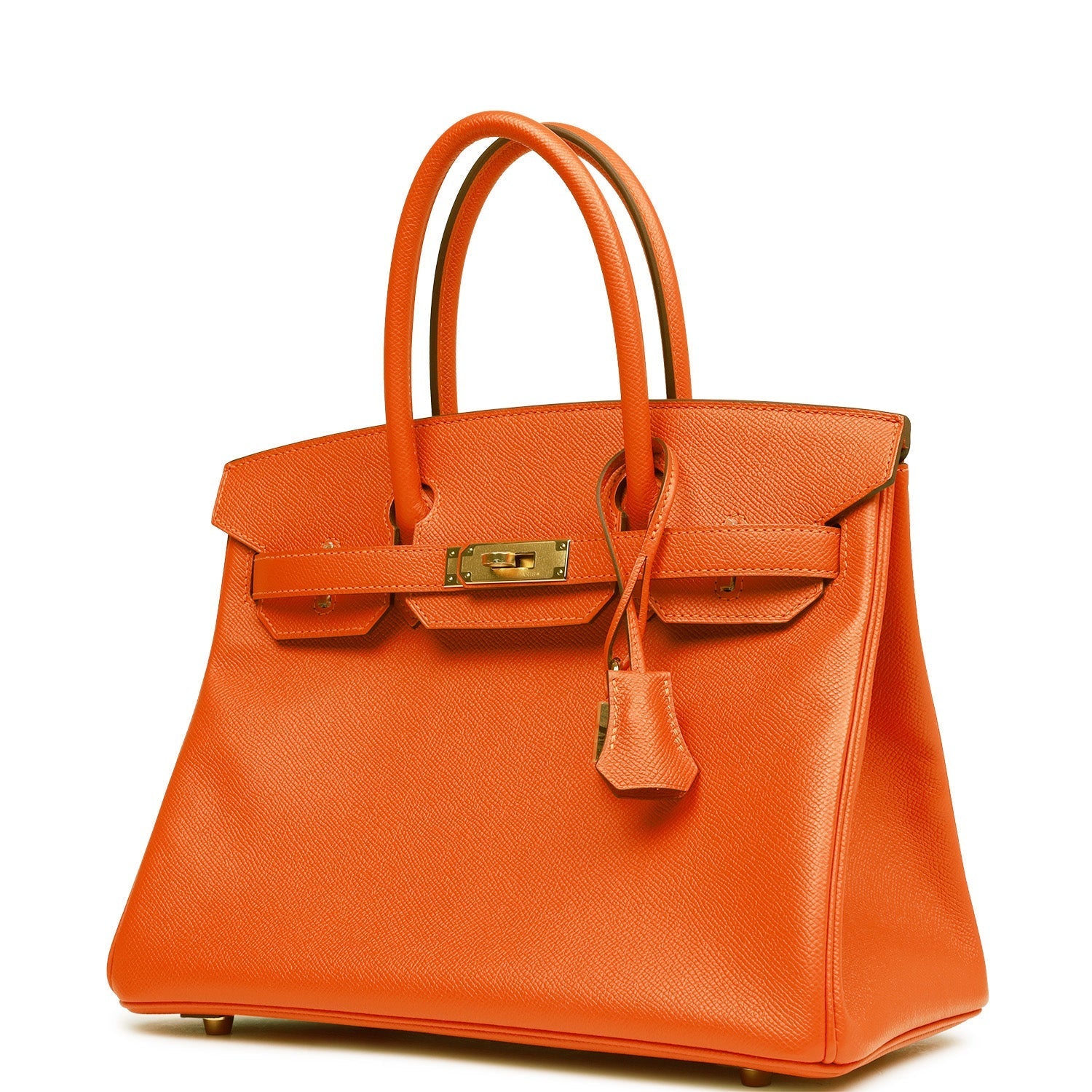 Hermes Birkin Feu Epsom Hardware Handbag Gold Travel Bag