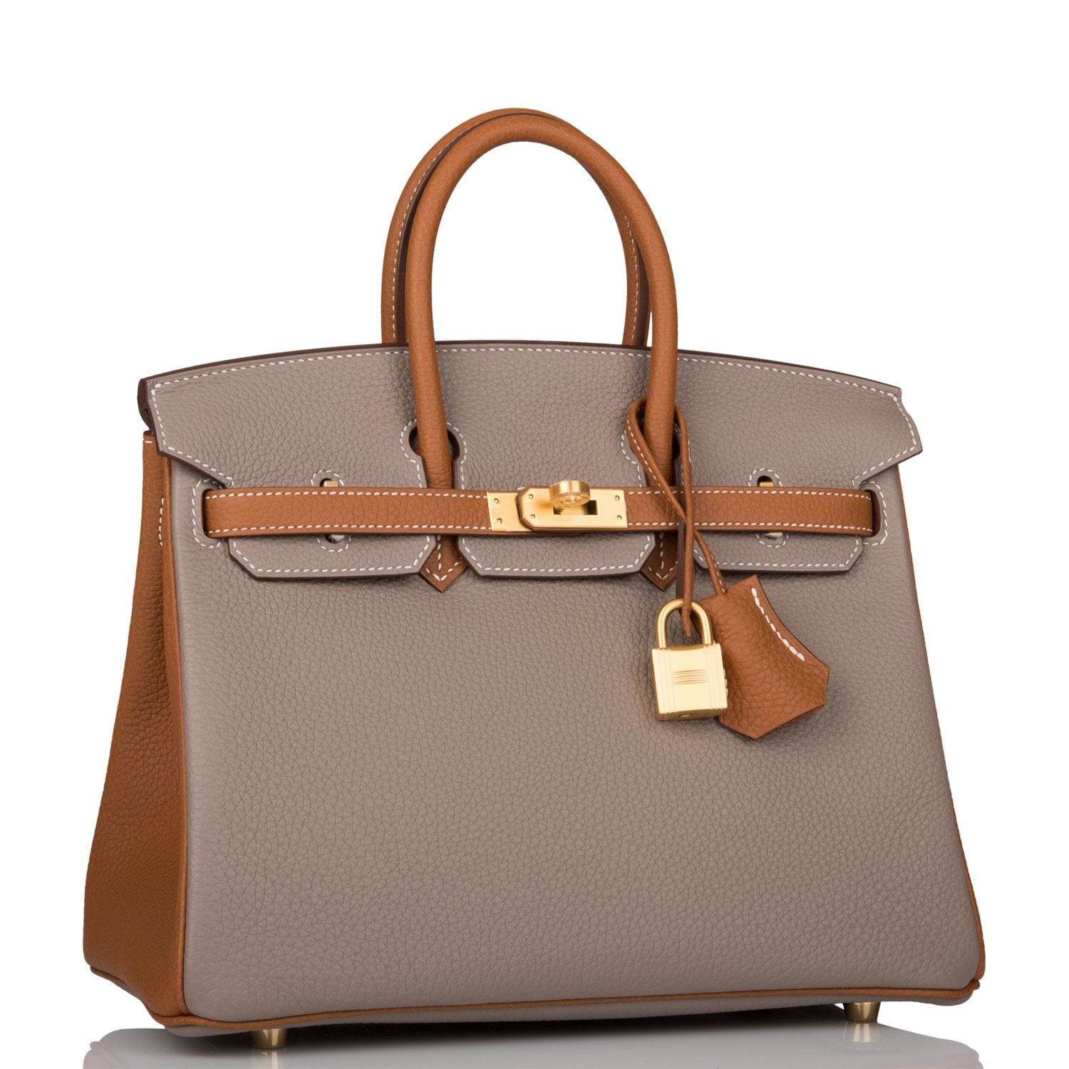 Hermes Birkin Gris Asphalte And Togo Brushed Hardware Gold Travel Bag