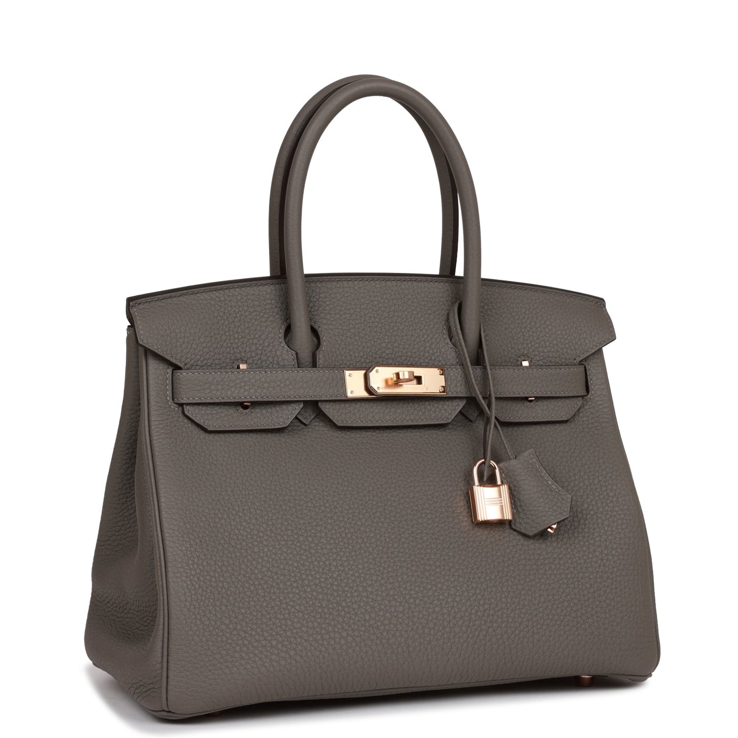 Hermes Birkin Gris Meyer Togo Rose Hardware Handbag Gold Travel Bag Hardware 2