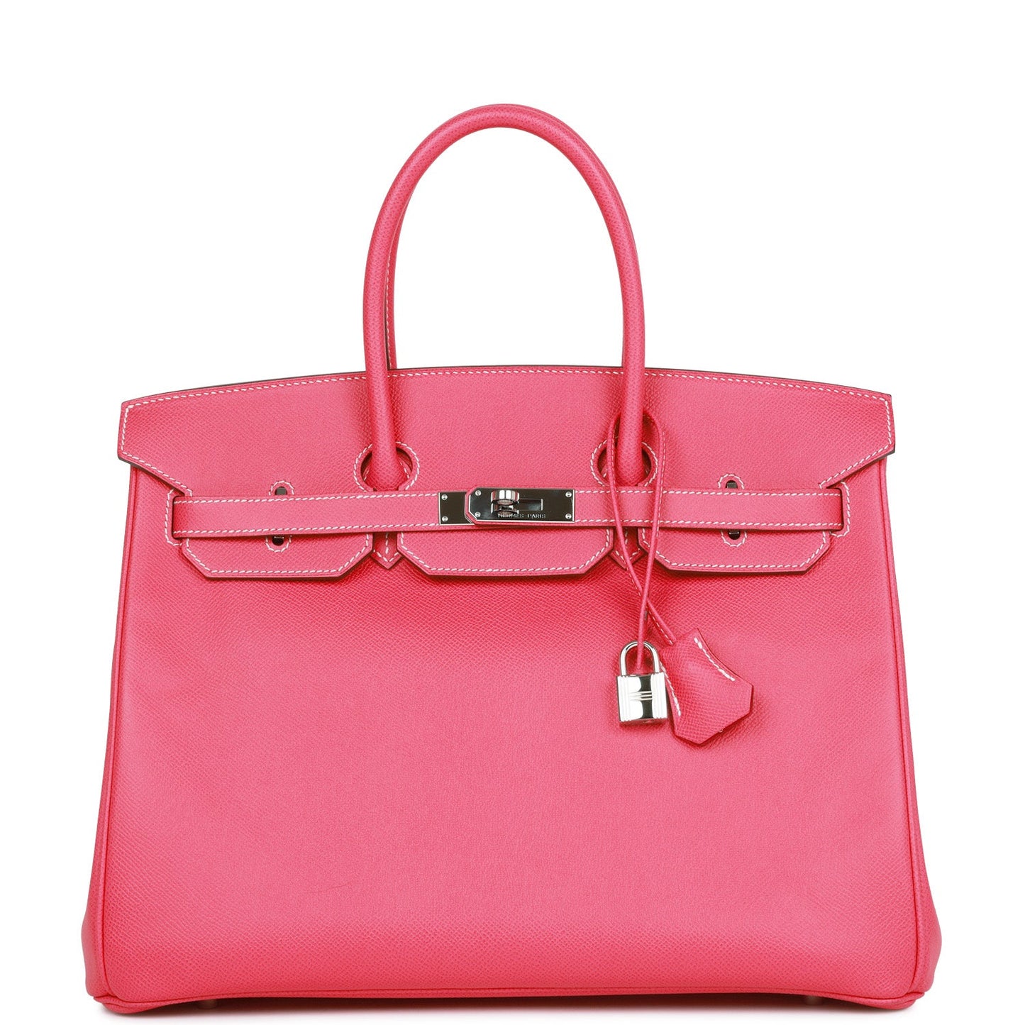 Hermes Birkin Rose Tyrien Epsom Palladium Hardware Handbag Travel Bag