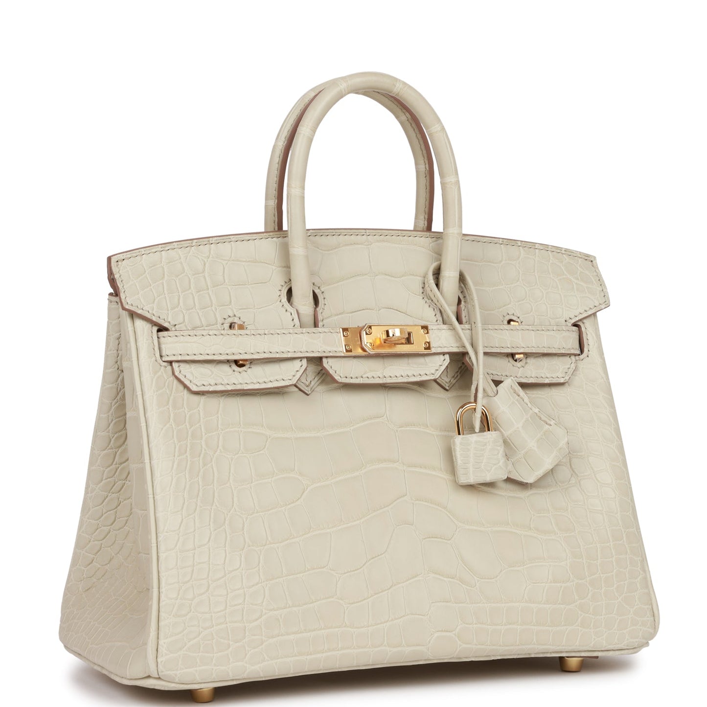 Hermes Birkin Beton Matte Alligator Hardware Handbag Gold Travel Bag Hardware 3