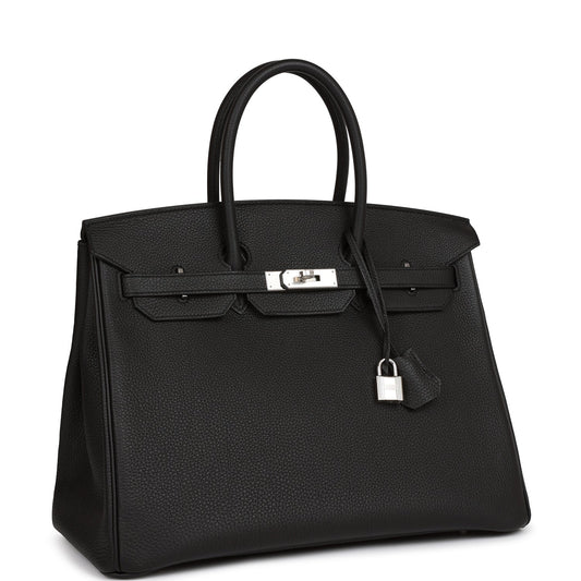 Hermes Birkin Togo Palladium Hardware Handbag Black Travel Bag Hardware 9