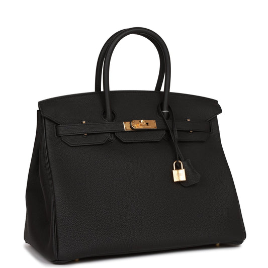 Hermes Birkin Togo Hardware Handbag Black Gold Travel Bag Hardware 11