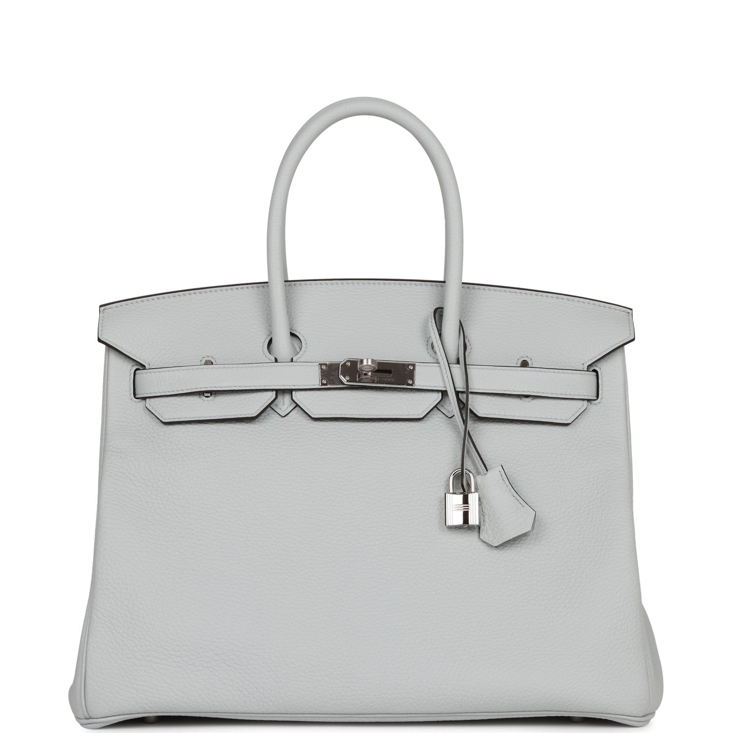 Hermes Birkin Bleu Pale Clemence Palladium Hardware Handbag Travel Bag