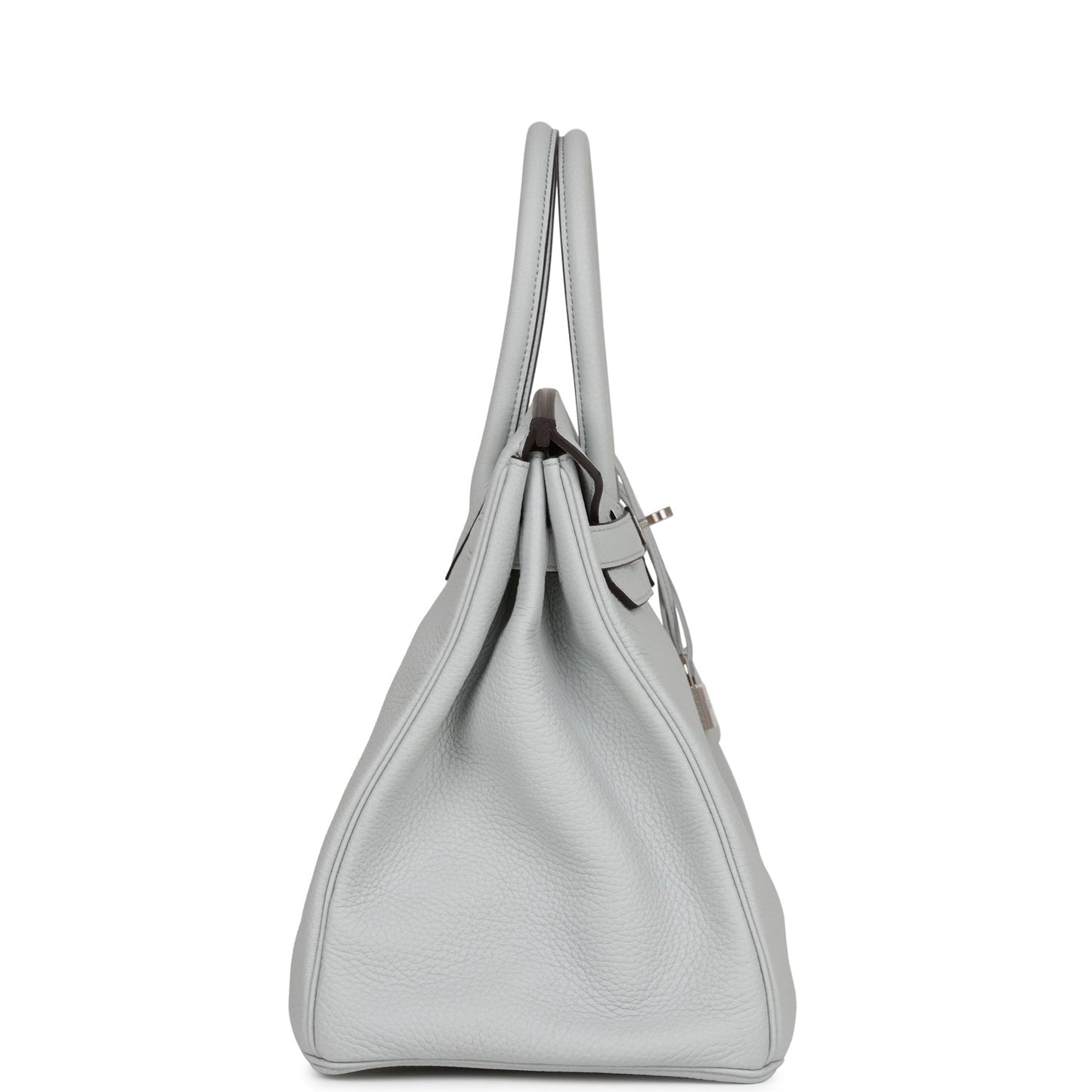 Hermes Birkin Bleu Pale Clemence Palladium Hardware Handbag Travel Bag