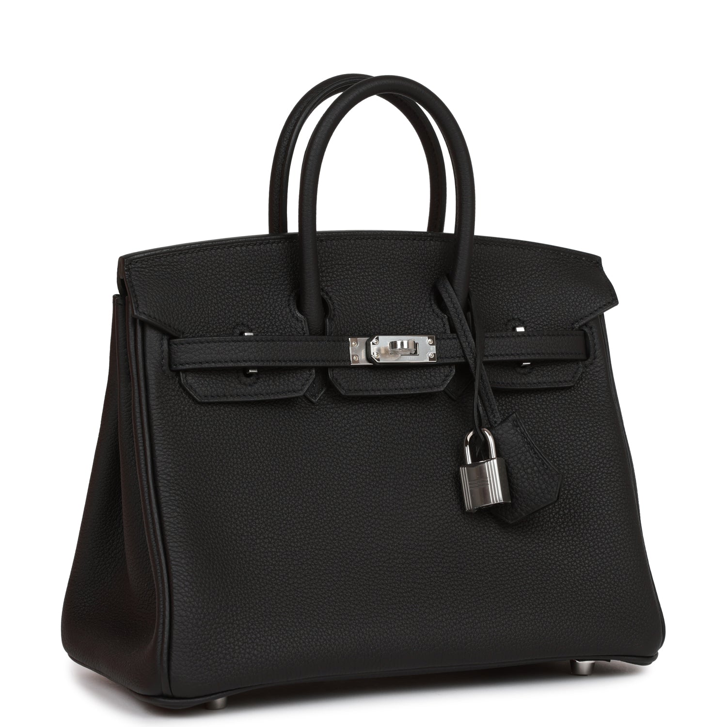 Hermes Birkin Togo Palladium Hardware Handbag Black Travel Bag 37