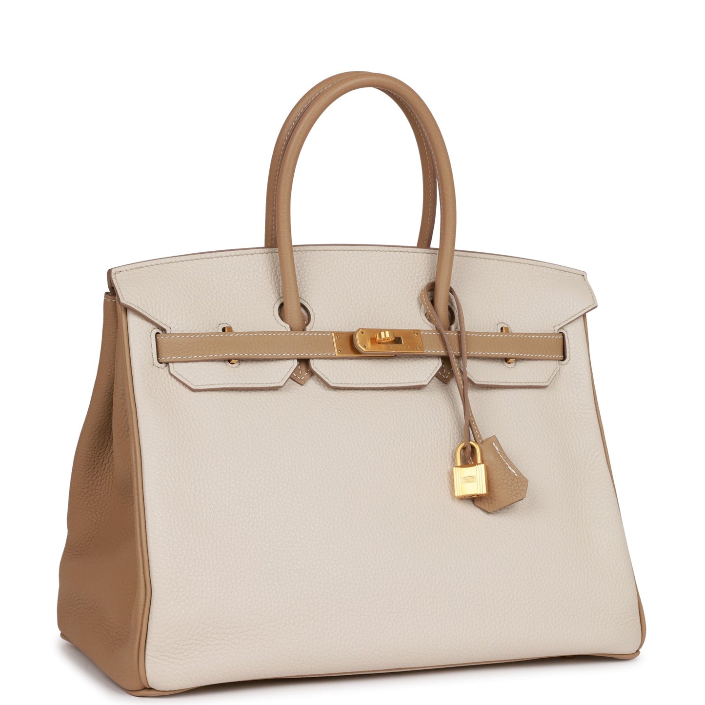 Hermes Special Order Hss Birkin Craie And Trench Gold Travel Bag