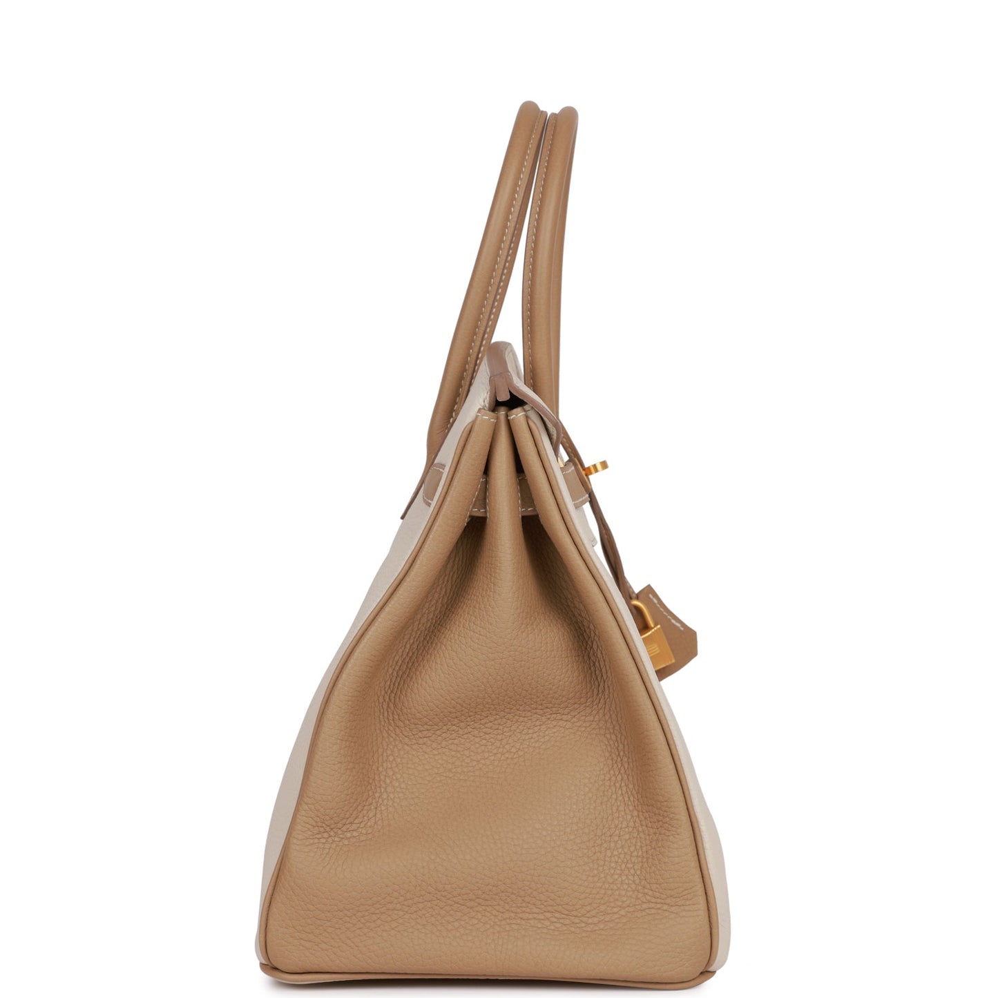 Hermes Special Order Hss Birkin Craie And Trench Clemence Gold Travel Bag
