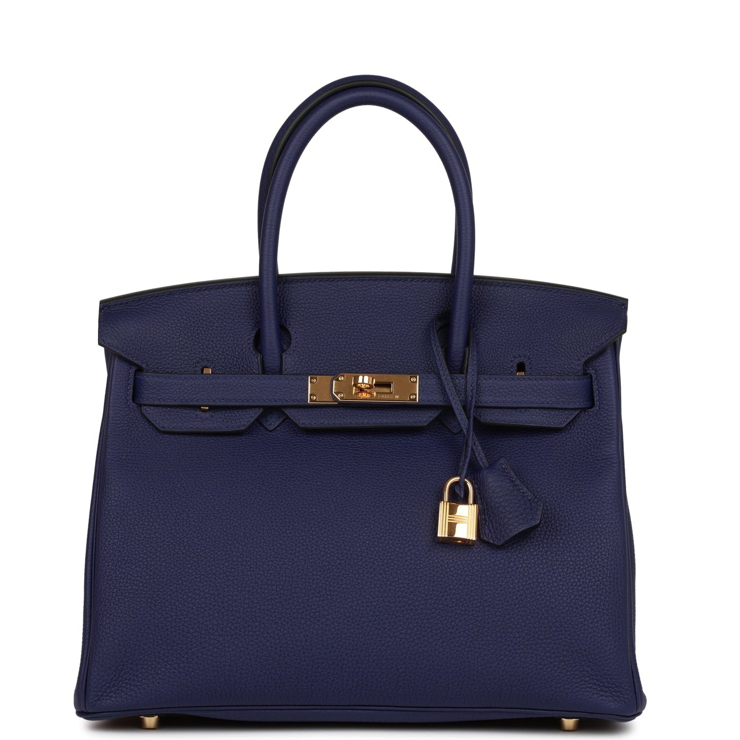 Hermes Birkin Bleu Encre Togo Hardware Handbag Gold Travel Bag