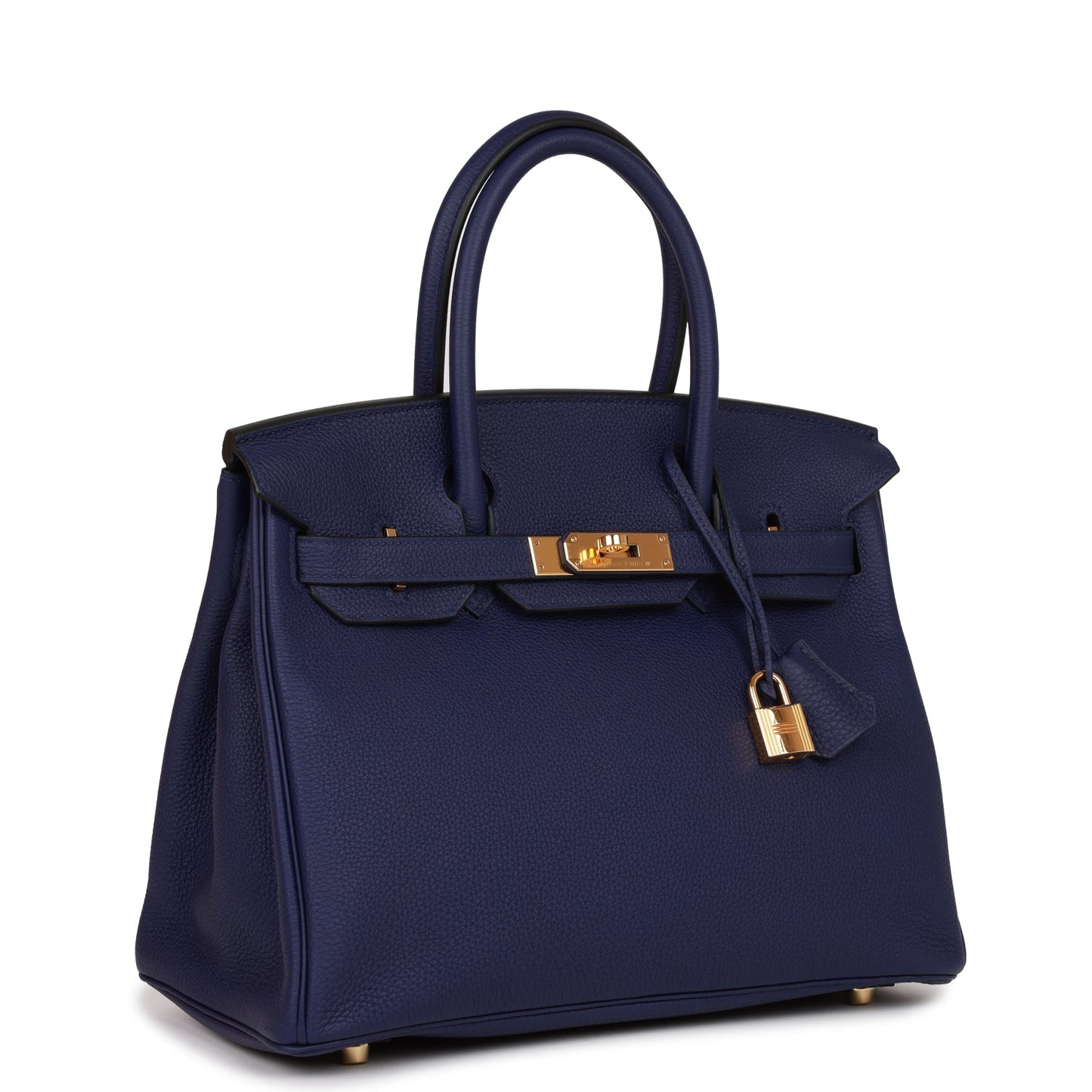 Hermes Birkin Bleu Encre Togo Hardware Handbag Gold Travel Bag