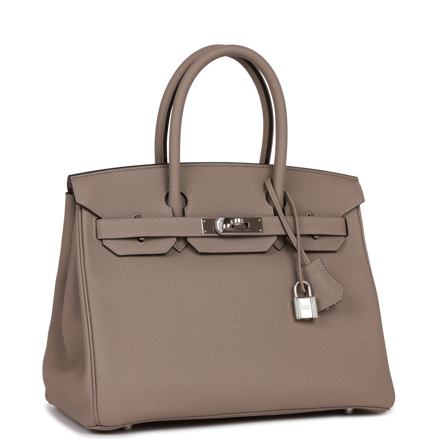 Hermes Birkin Gris Asphalte Togo Palladium Hardware Handbag Travel Bag