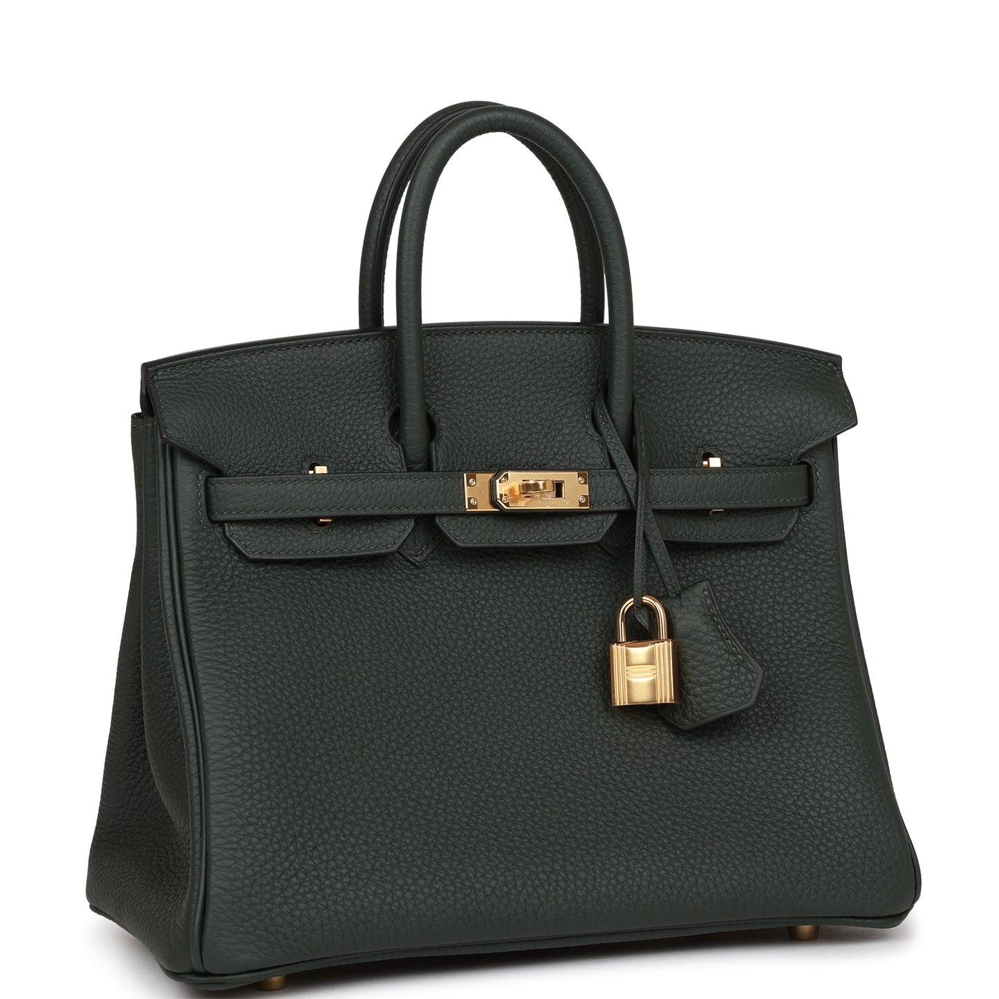 Hermes Birkin Vert Fonce Togo Hardware Handbag Gold Travel Bag
