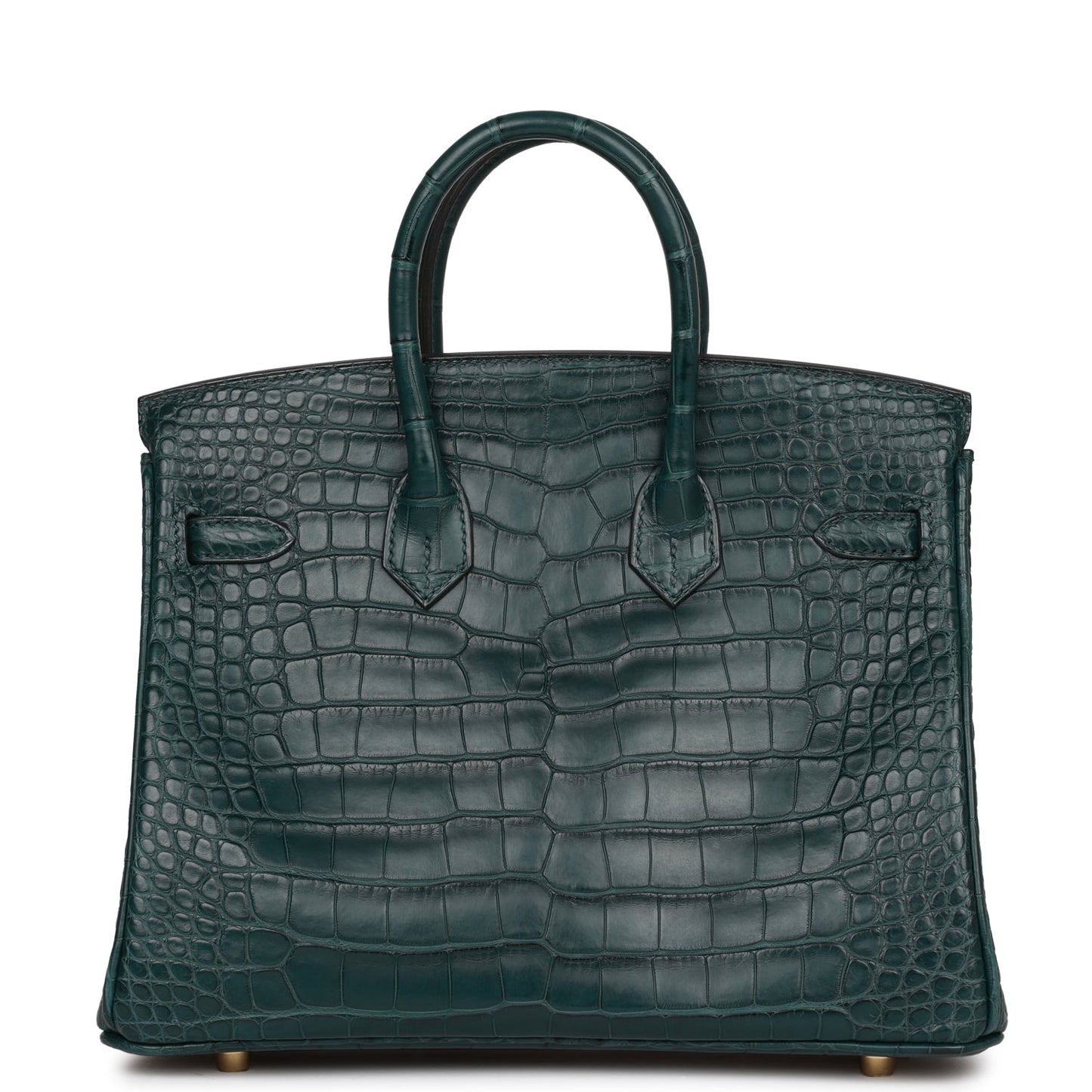 Hermes Birkin Vert Cypress Matte Alligator Hardware Handbag Gold Travel Bag