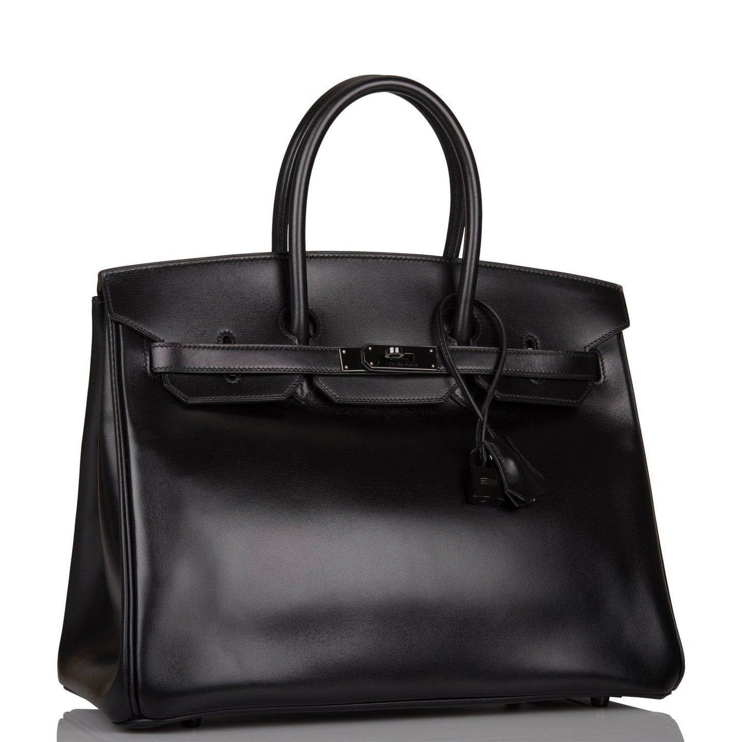 Hermes Birkin So Box Hardware Handbag Black Travel Bag