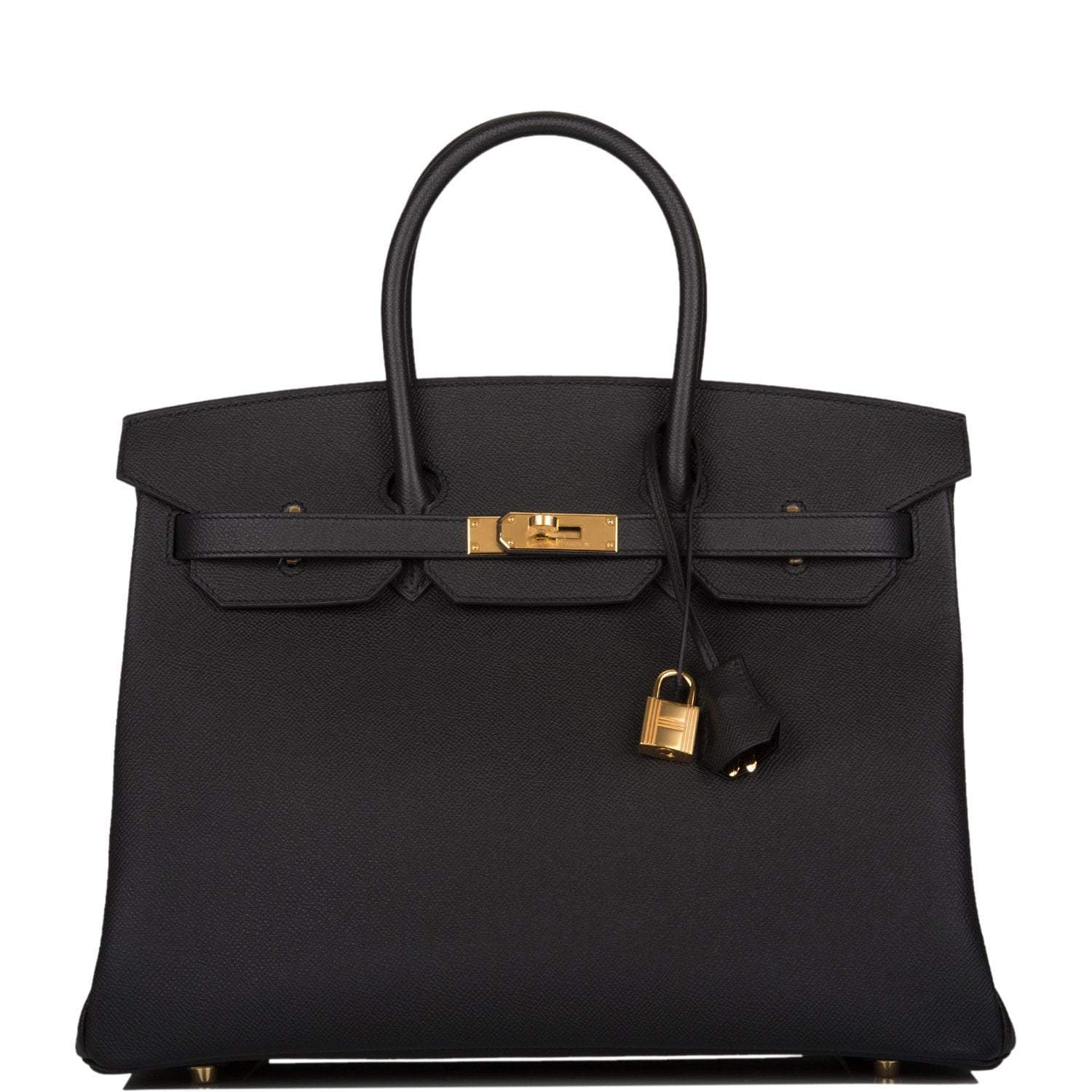Hermes Birkin Epsom Hardware Handbag Black Gold Travel Bag Hardware 3