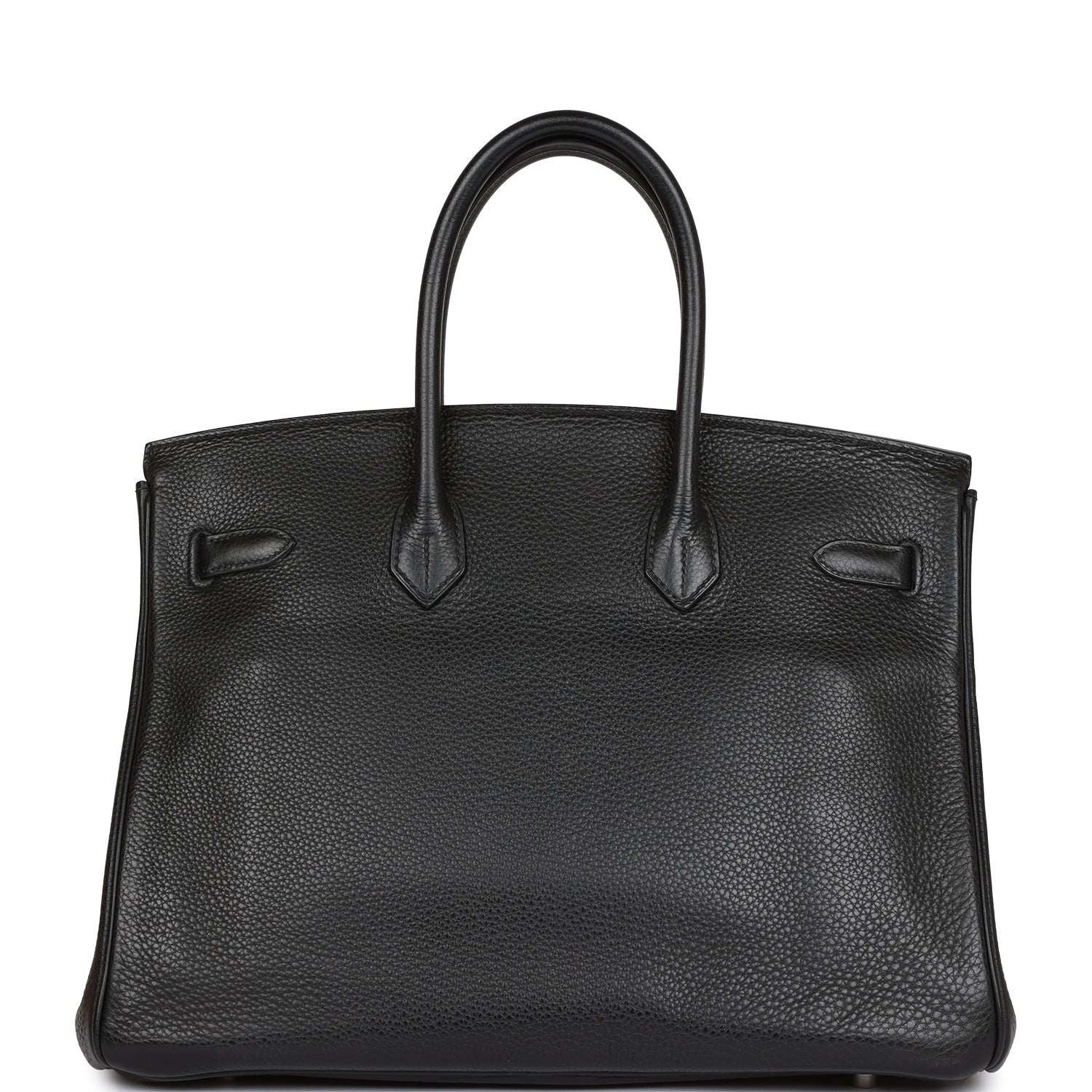 Hermes Birkin Clemence Palladium Hardware Handbag Black Travel Bag
