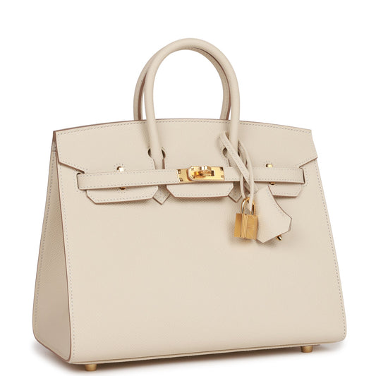 Hermes Birkin Sellier Craie Epsom Hardware Handbag Gold Travel Bag Gold Hardware 2