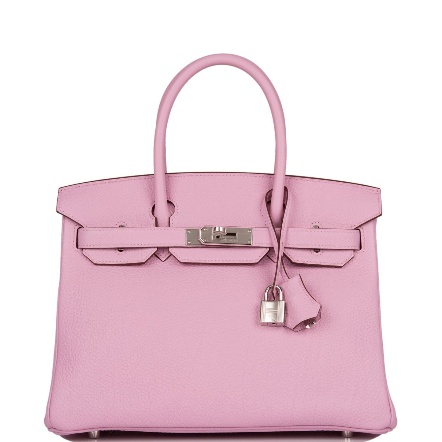 Hermes Birkin Mauve Sylvestre Clemence Palladium Hardware Handbag Travel Bag
