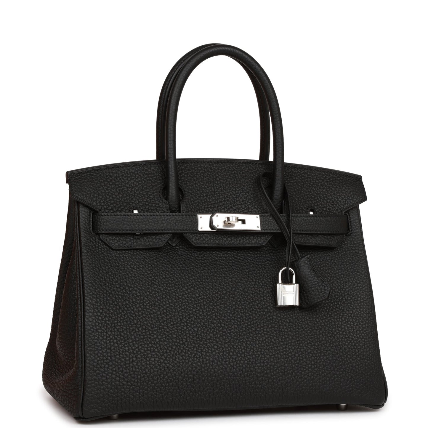 Hermes Birkin Togo Palladium Hardware Handbag Black Travel Bag Hardware 16