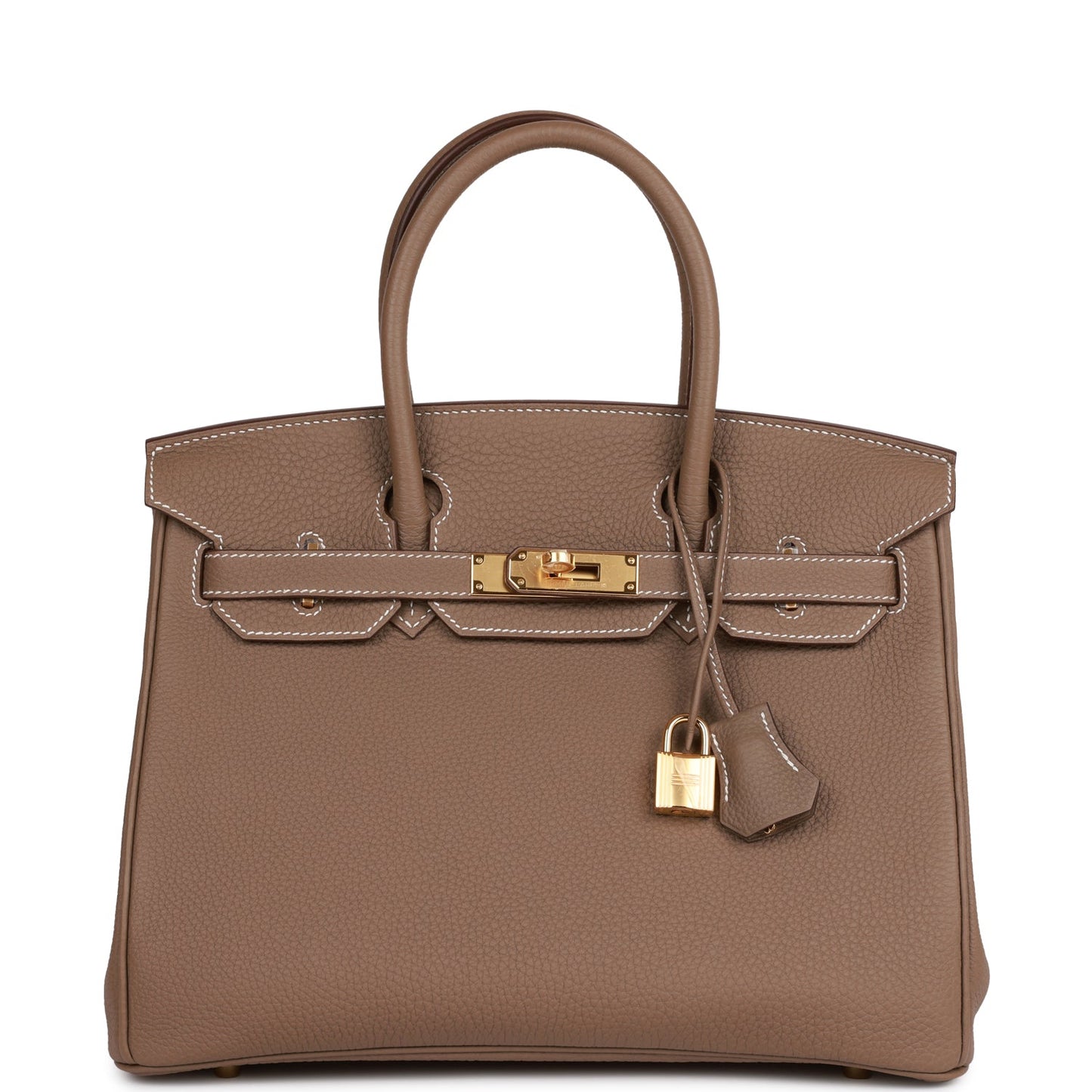 Hermes Birkin Etoupe Togo Hardware Handbag Gold Travel Bag