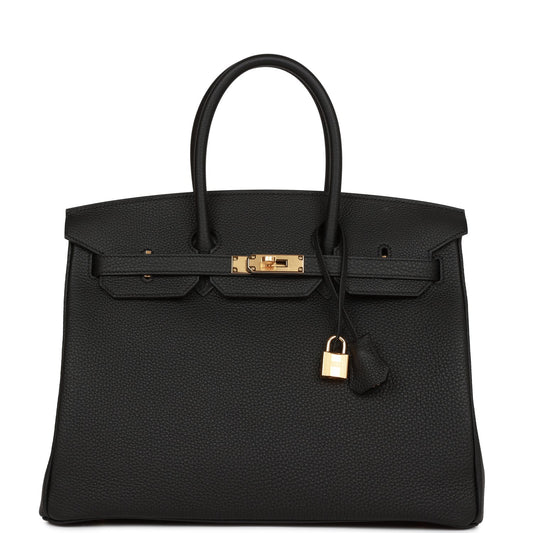 Hermes Birkin Togo Hardware Handbag Black Gold Travel Bag Hardware 12