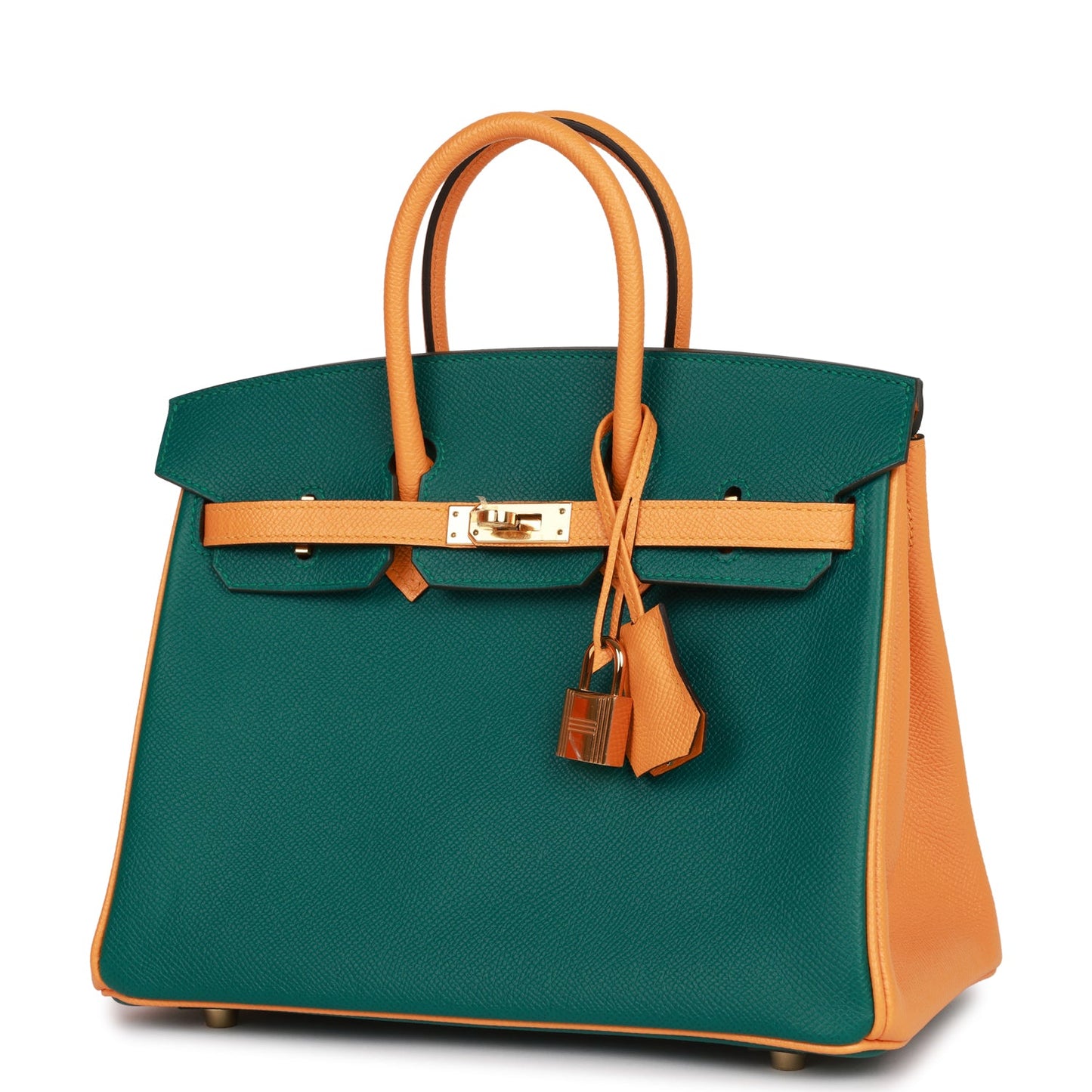Hermes Special Order Hss Birkin Malachite And Jaune Gold Travel Bag