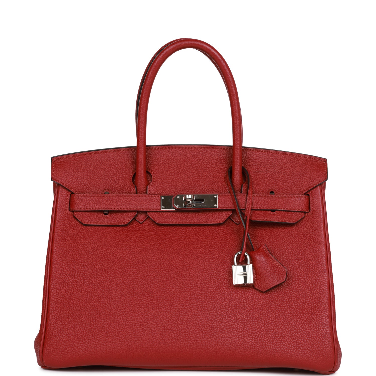 Hermes Birkin Rouge Imperial Togo Palladium Hardware Handbag Travel Bag