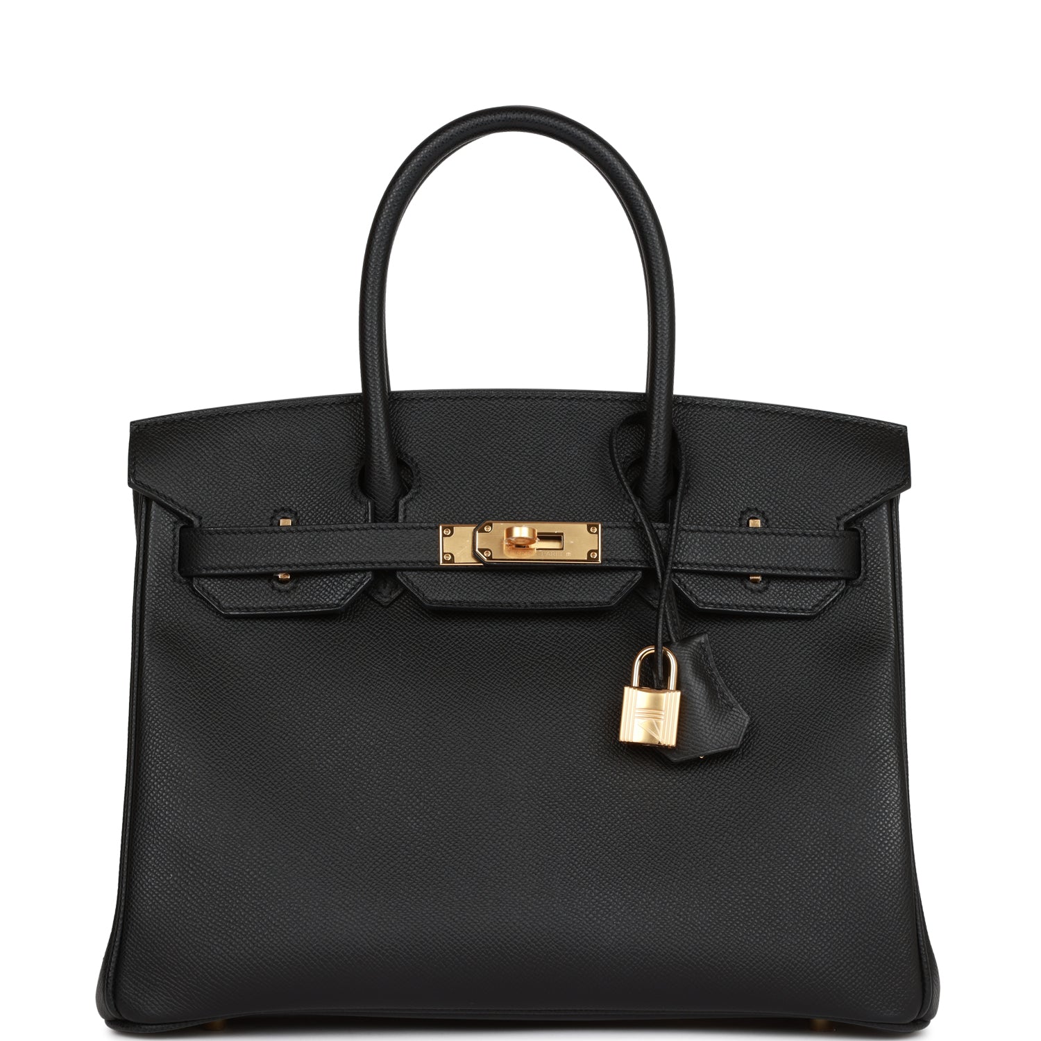 Hermes Birkin Epsom Hardware Handbag Black Gold Travel Bag Hardware 2