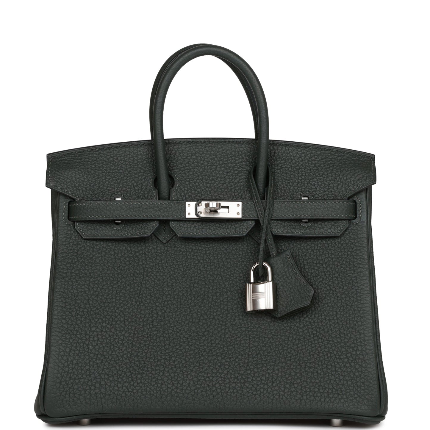 Hermes Birkin Vert Fonce Togo Palladium Hardware Handbag Travel Bag