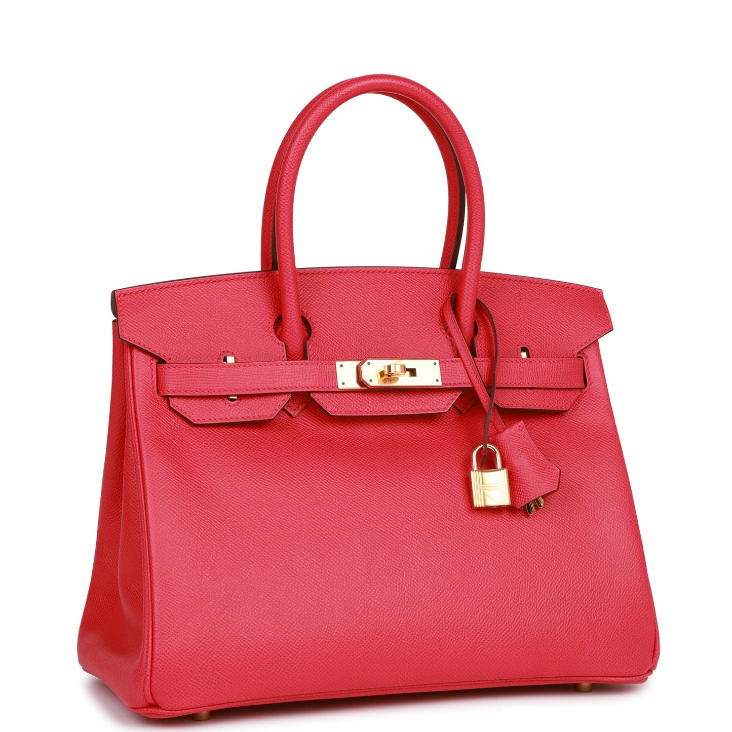 Hermes Birkin Rose Extreme Epsom Hardware Handbag Gold Travel Bag