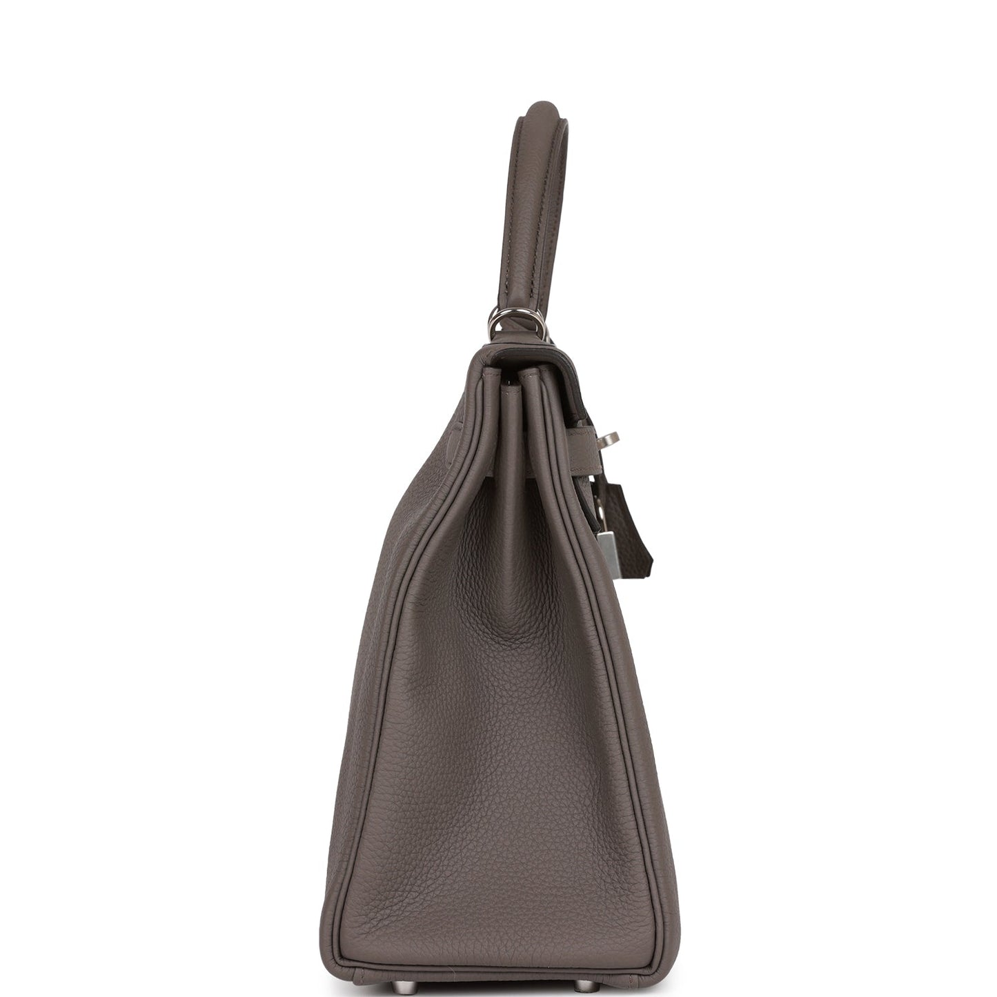 Hermes Kelly Retourne Etain Togo Palladium Hardware Handbag Travel Bag