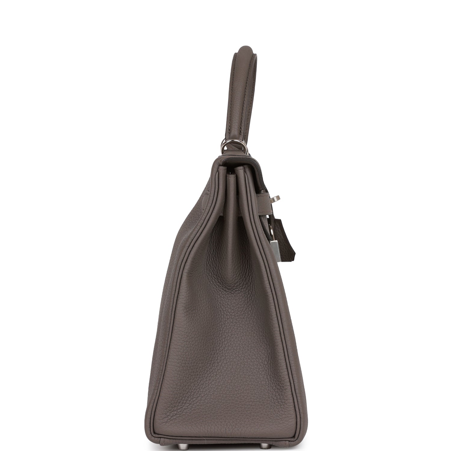 Hermes Kelly Retourne Etain Togo Palladium Hardware Handbag Travel Bag