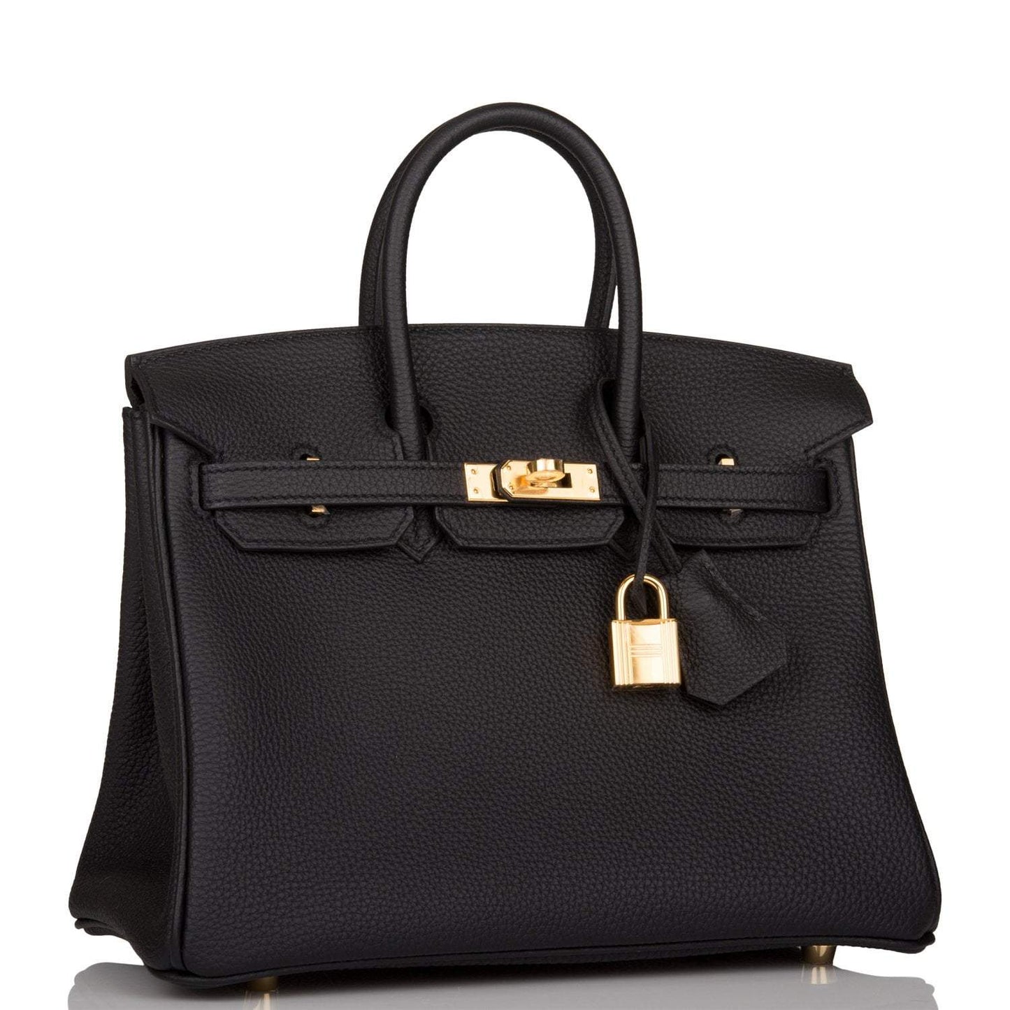 Hermes Birkin Togo Hardware Handbag Black Gold Travel Bag 50