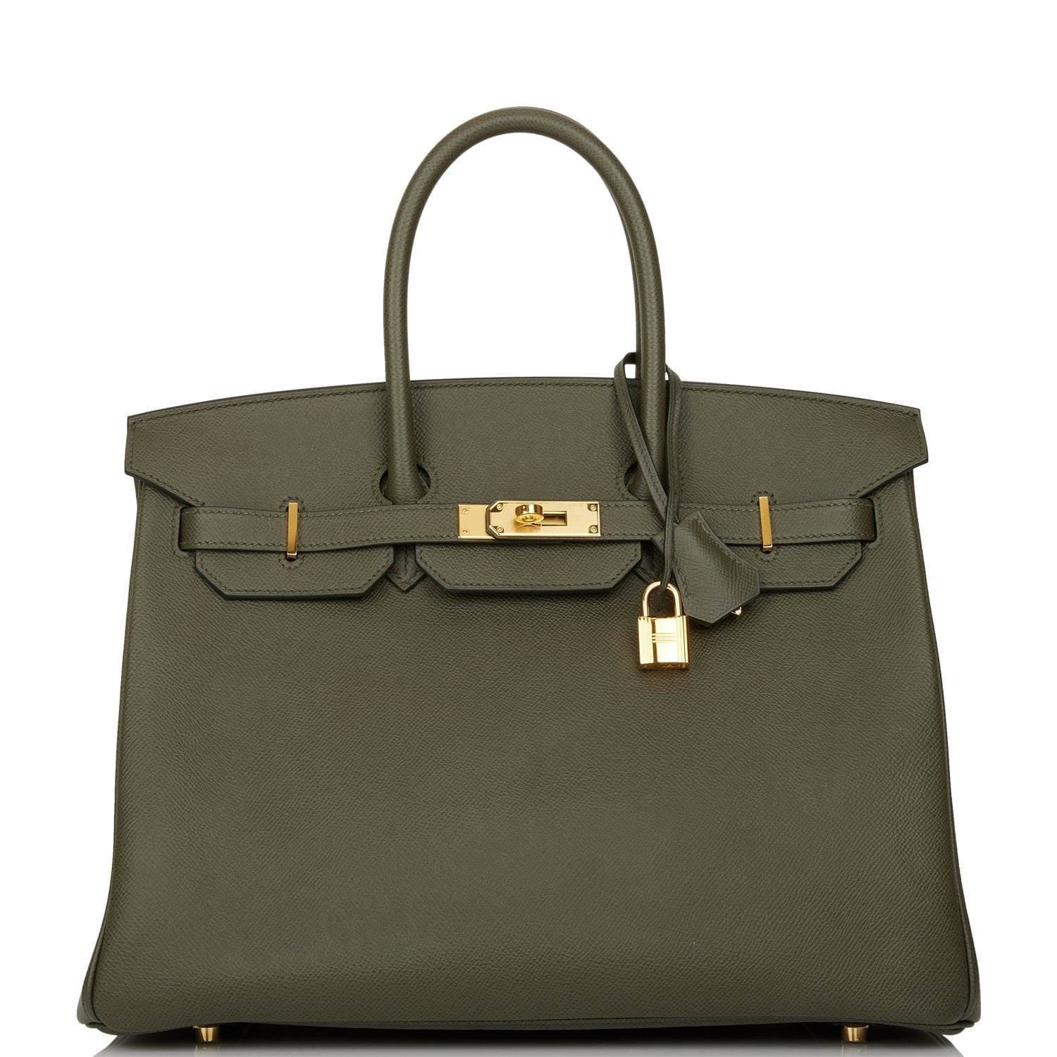 Hermes Birkin Vert De Gris Epsom Hardware Handbag Gold Travel Bag