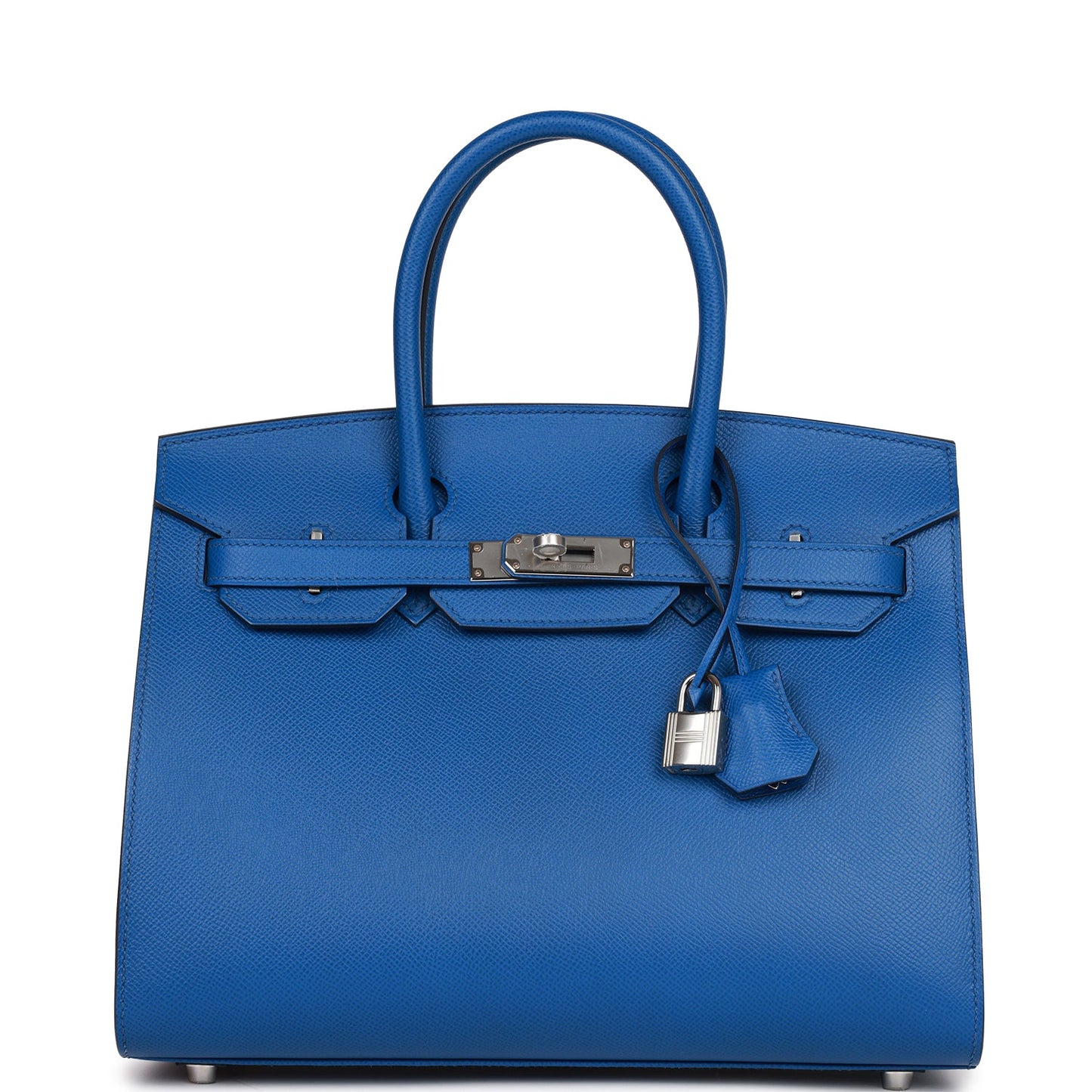 Hermes Birkin Sellier Bleu France Epsom Palladium Hardware Handbag Travel Bag