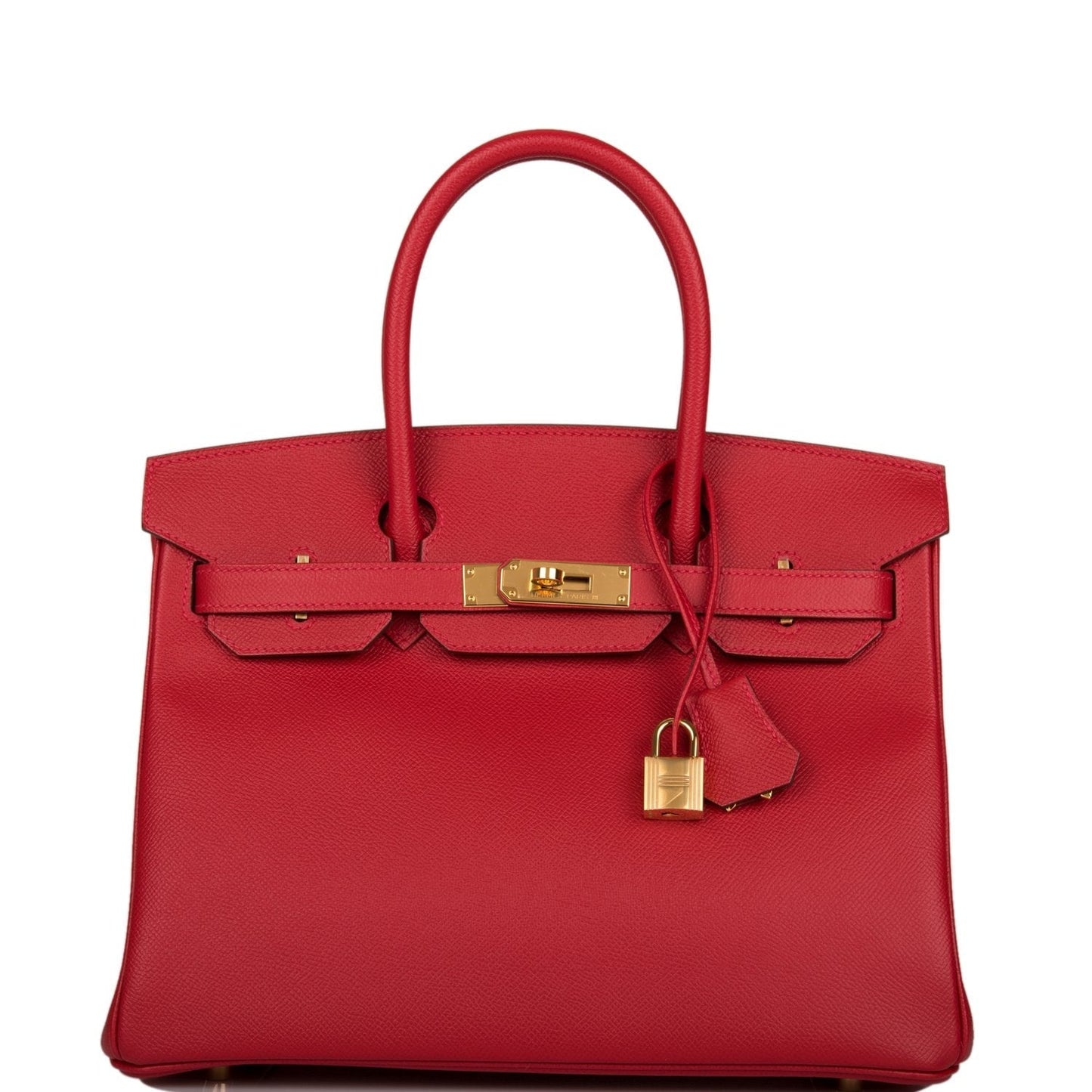 Hermes Birkin Rouge Cas Ue Epsom Hardware Handbag Gold Travel Bag 5