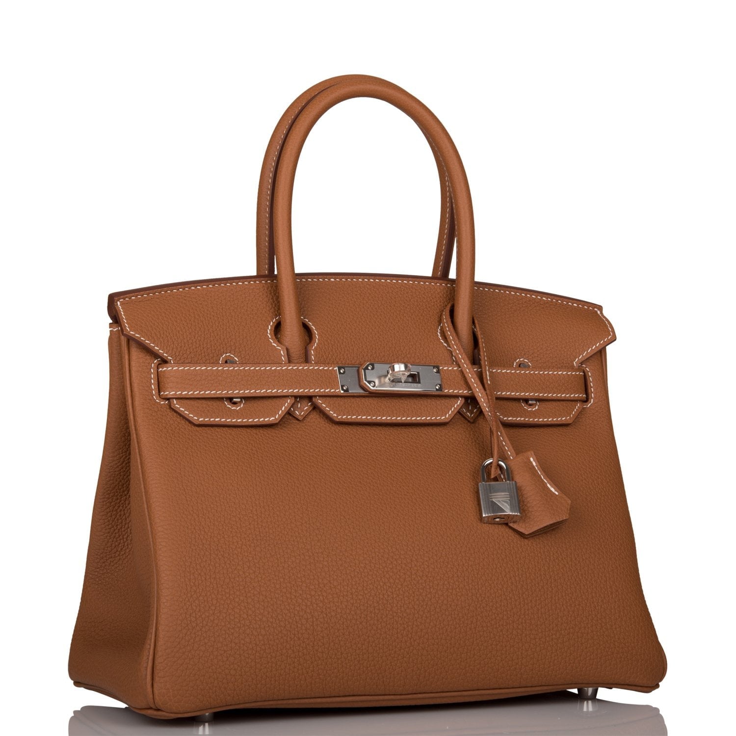 Hermes Birkin Togo Palladium Hardware Handbag Gold Travel Bag 6