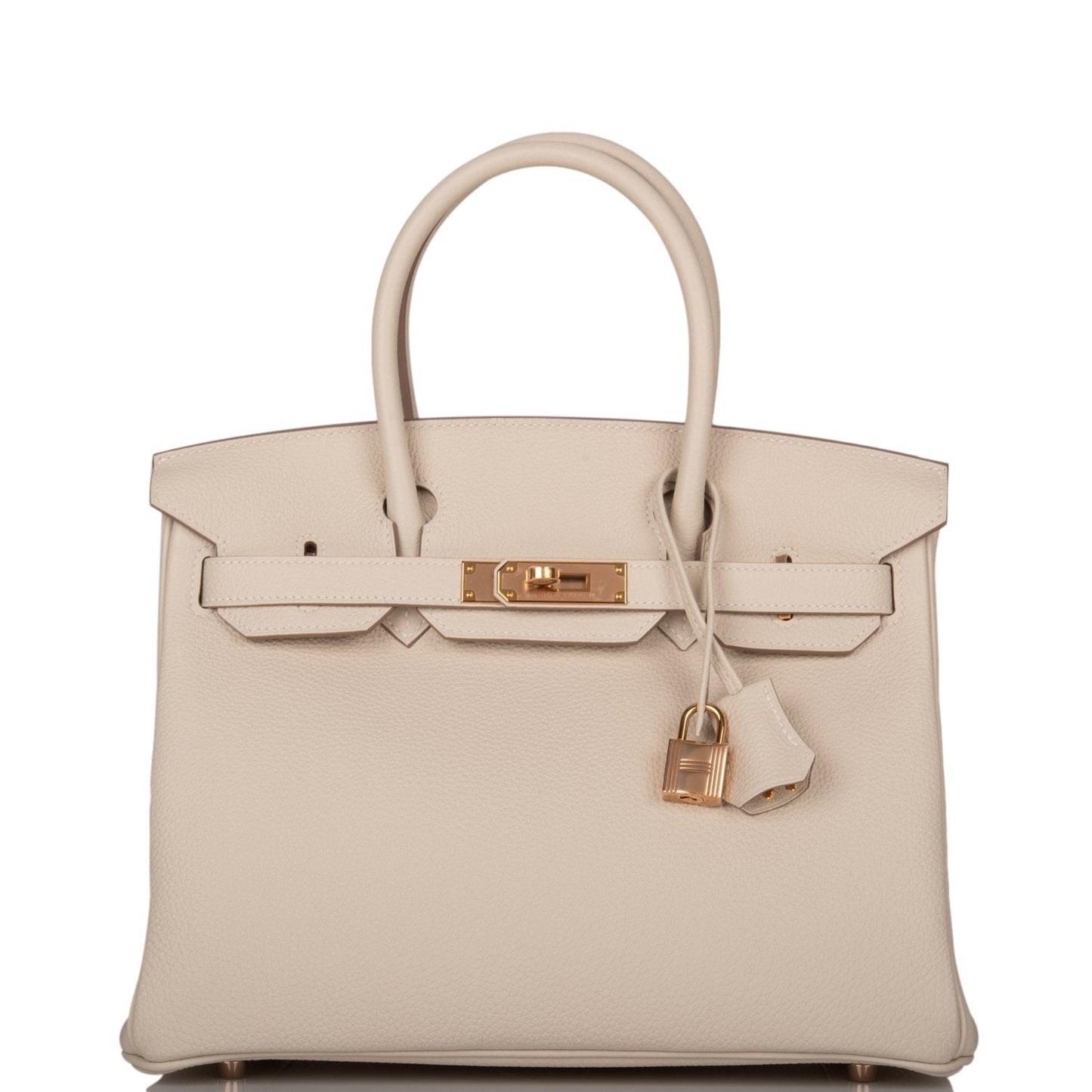 Hermes Birkin Craie Togo Rose Hardware Handbag Gold Travel Bag Gold Hardware
