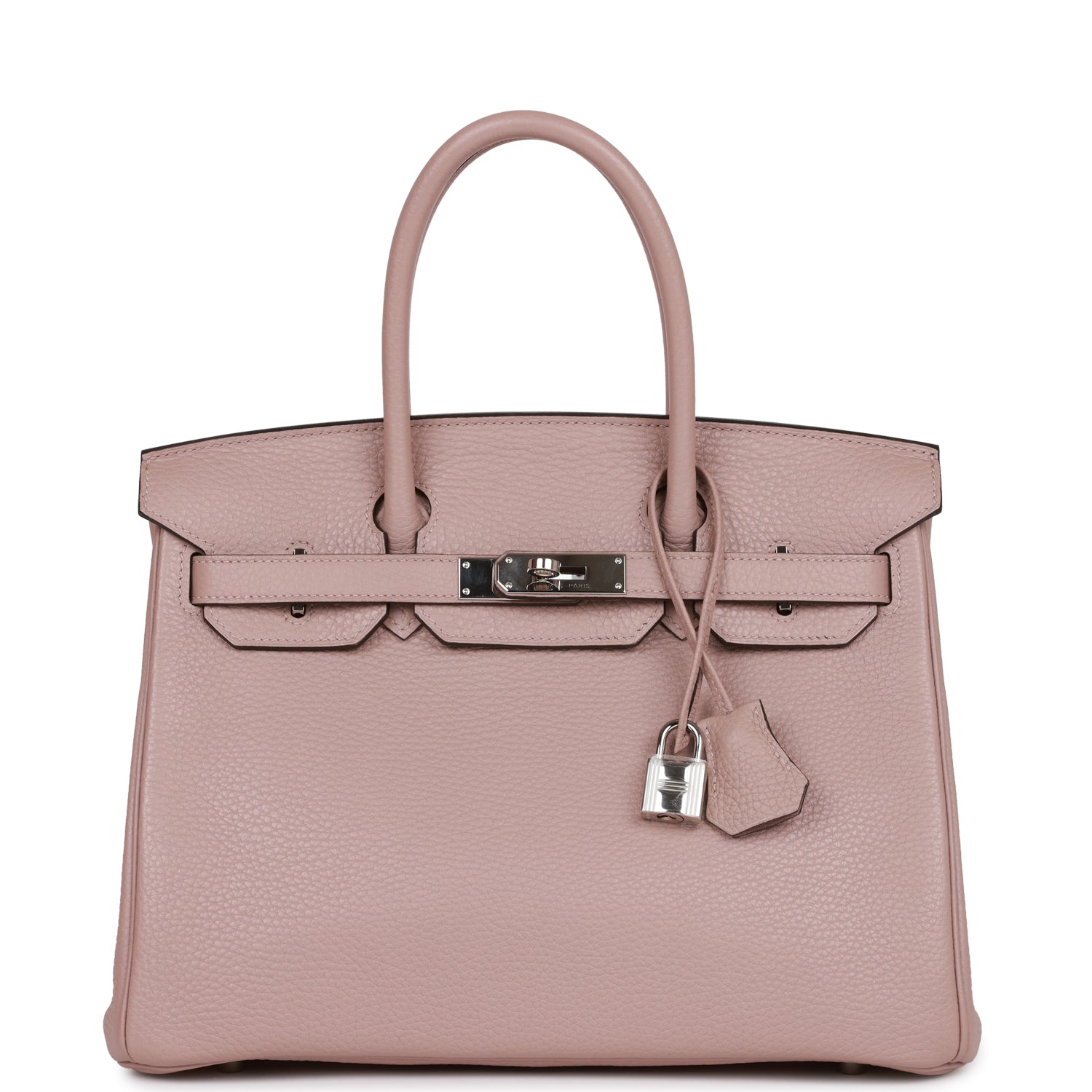 Hermes Birkin Glycine Clemence Palladium Hardware Handbag Travel Bag