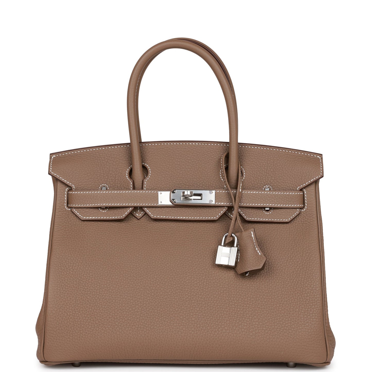 Hermes Birkin Etoupe Togo Palladium Hardware Handbag Travel Bag