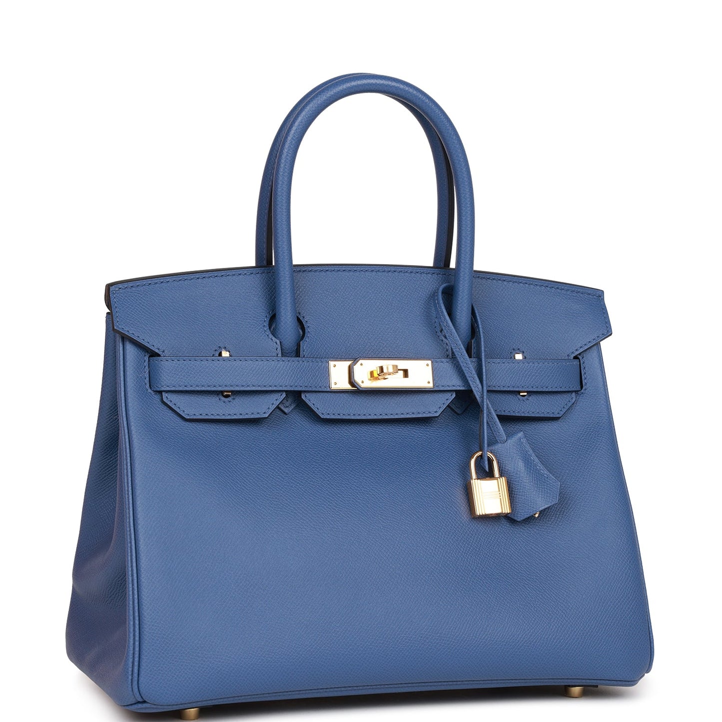 Hermes Birkin Bleu Brighton Epsom Hardware Handbag Gold Travel Bag