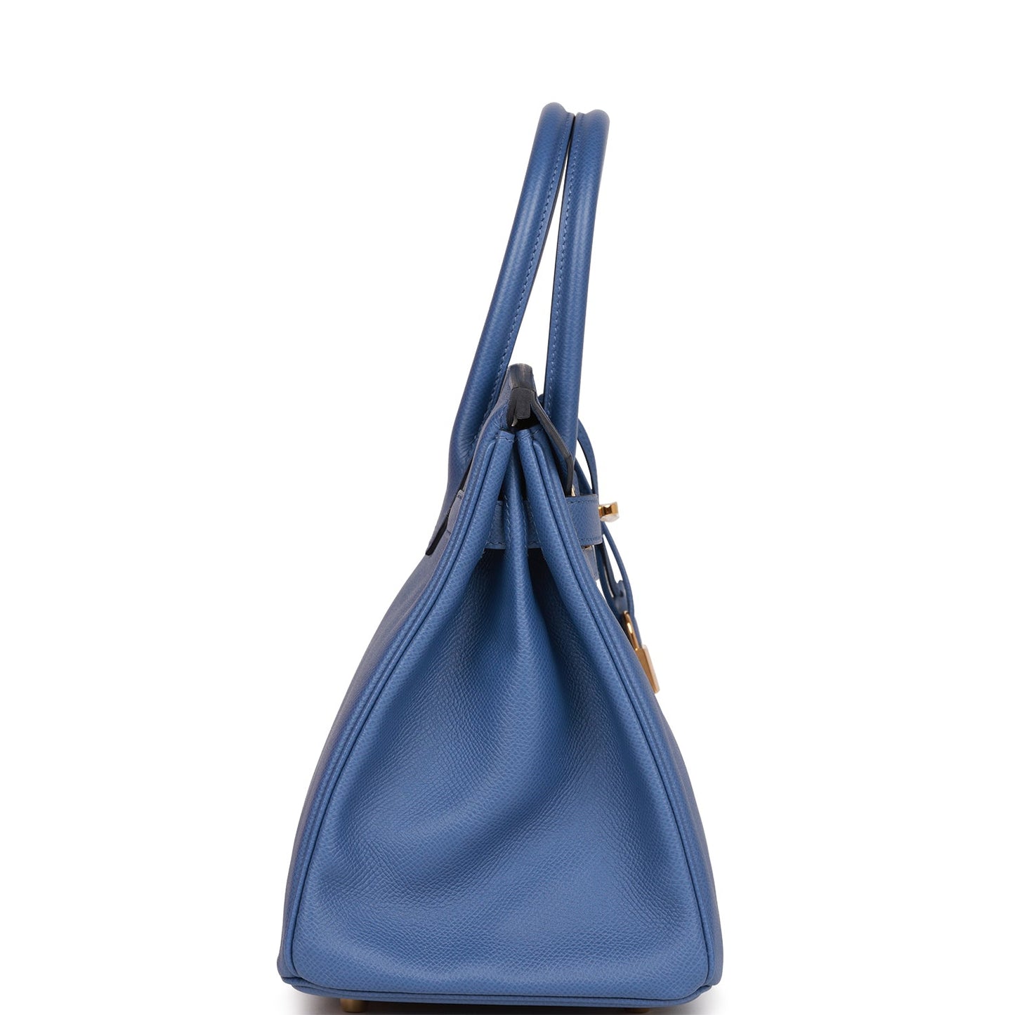 Hermes Birkin Bleu Brighton Epsom Hardware Handbag Gold Travel Bag