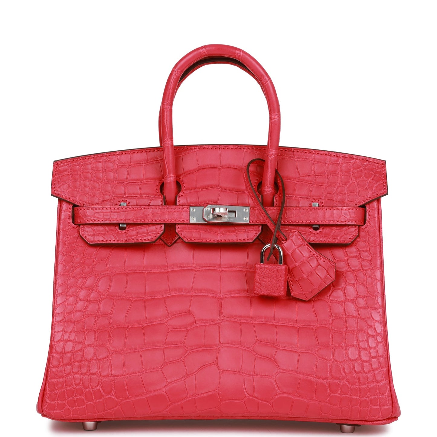 Hermes Birkin Rose Extreme Matte Alligator Palladium Hardware Travel Bag