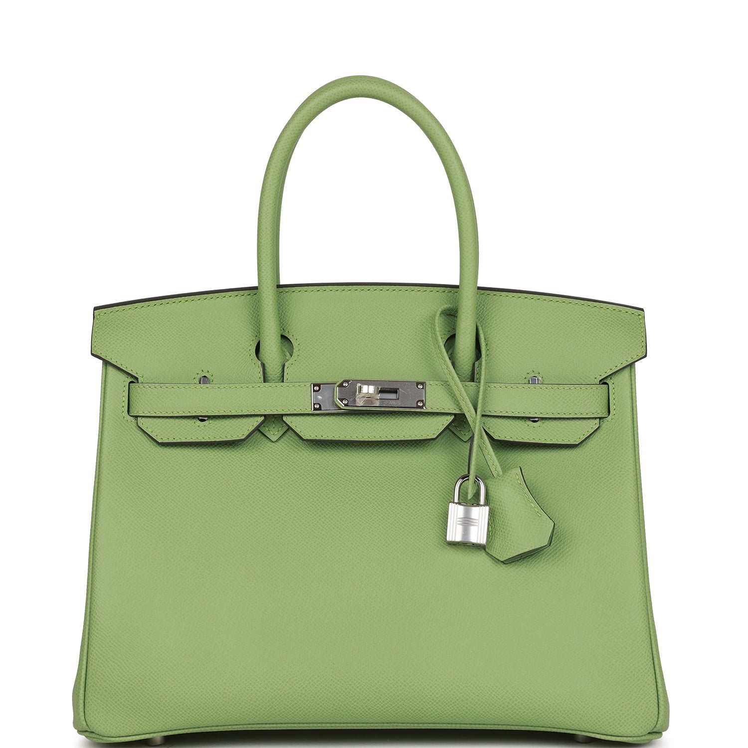 Hermes Birkin Vert Criquet Epsom Palladium Hardware Handbag Travel Bag