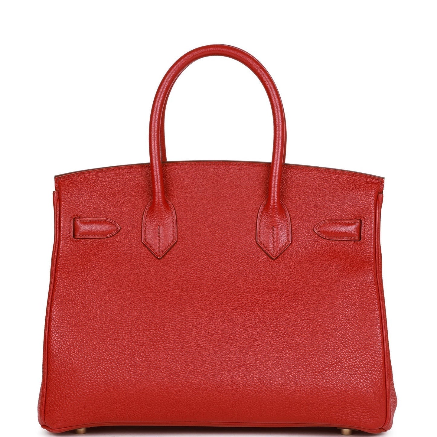Hermes Birkin Rouge Garance Togo Hardware Handbag Gold Travel Bag