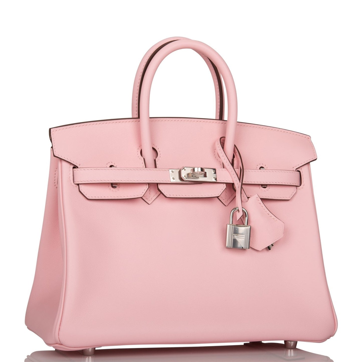 Hermes Birkin Rose Sakura Swift Palladium Hardware Handbag Travel Bag Palladium Hardware