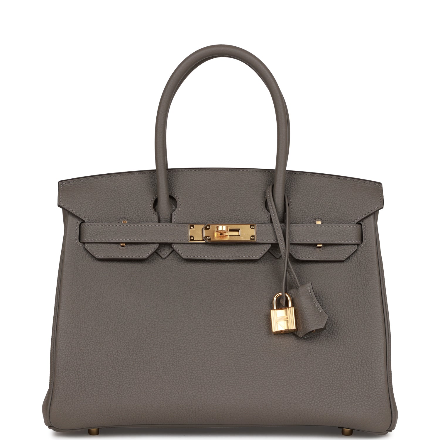 Hermes Birkin Gris Meyer Togo Hardware Handbag Gold Travel Bag