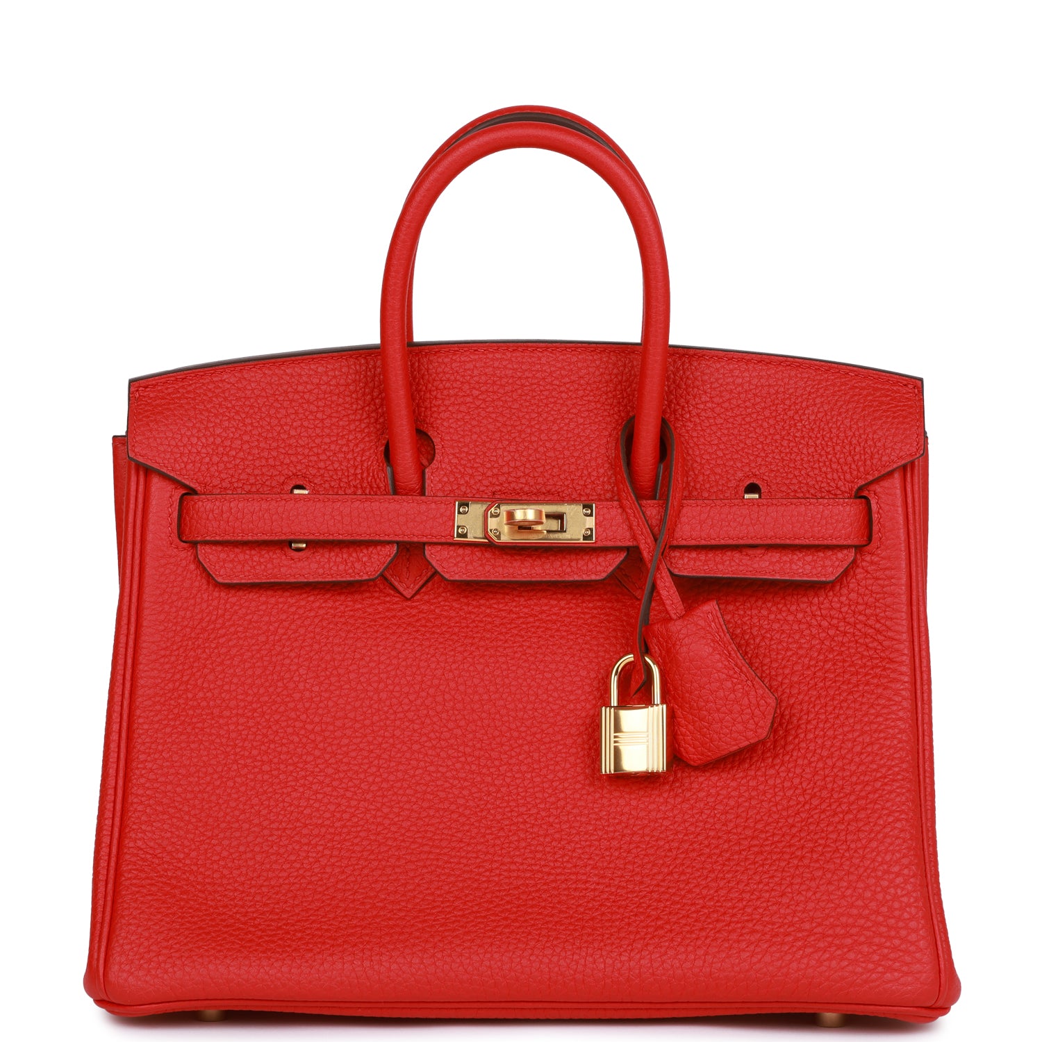 Hermes Birkin Rouge De Coeur Togo Hardware Handbag Gold Travel Bag 3